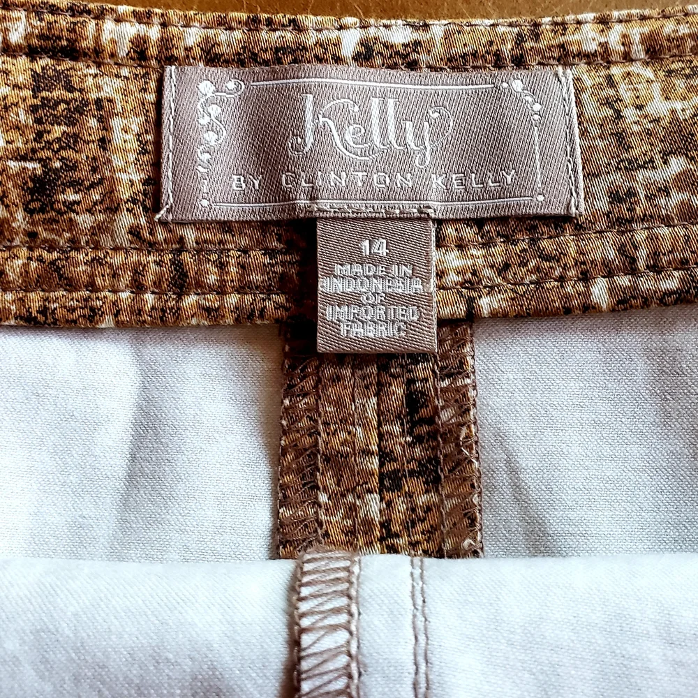 KELLY by Clinton Kelly Pencil Skirt Neutral Easy Care - Reg 14 - Picture 2 of 16